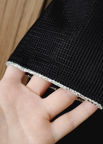 Düğmeli Siyah Uzun Kadın Tunik /Trenckot - Görsel 7