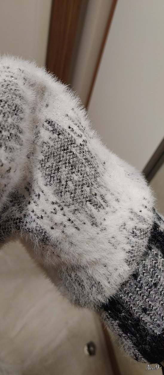 Gri Ekose Desenli Uzun Kadın Kaban - Görsel 3