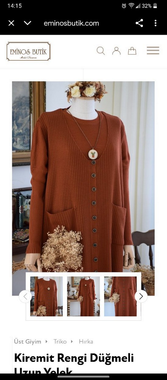 Düğmeli triko yelek - Görsel 3