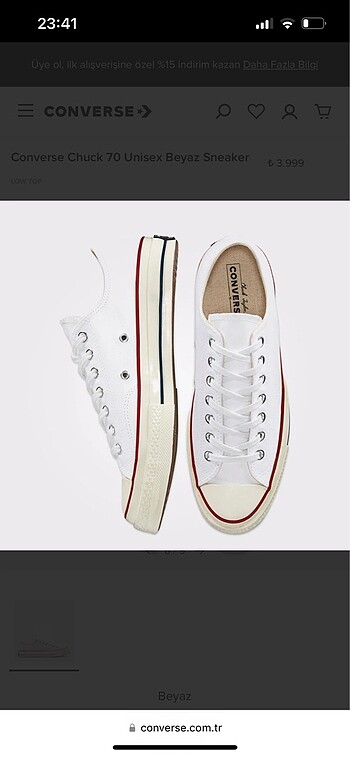 Converse Chuck 70 Beyaz Sneaker