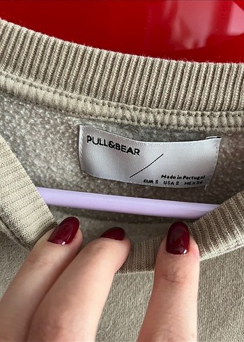 Kadın Bej Baskılı Pamuklu Sweatshirt - Görsel 3