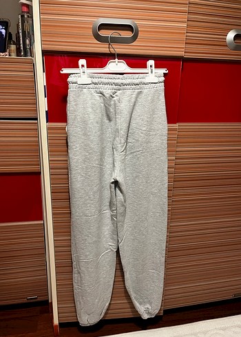 Gri Kadın Midi Sweatpants Rahat Kesim - Görsel 4