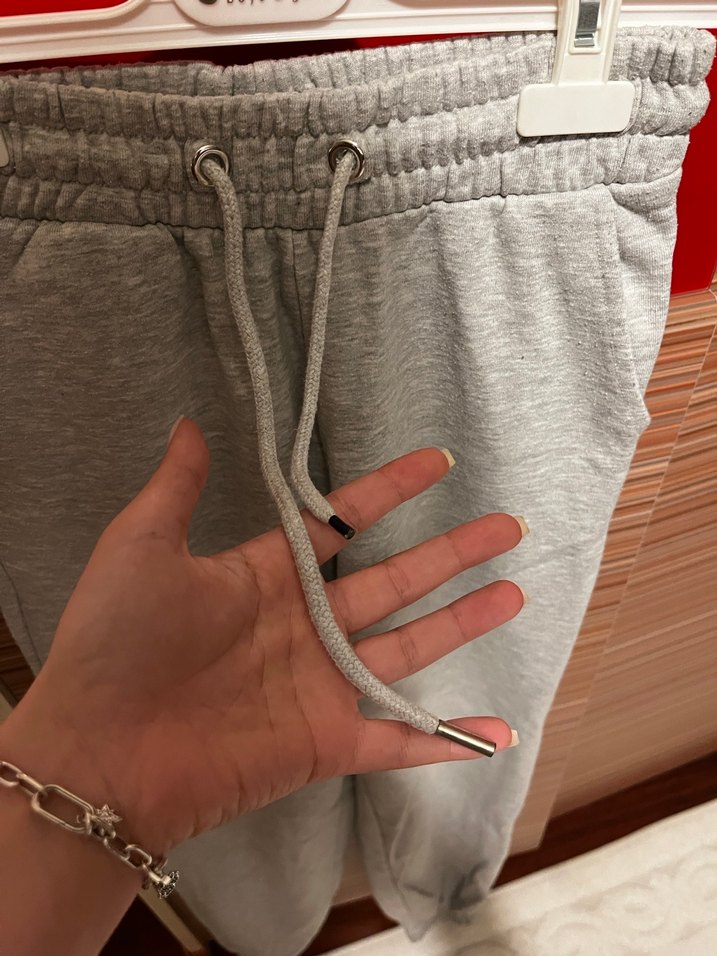 Gri Kadın Midi Sweatpants Rahat Kesim - Görsel 2