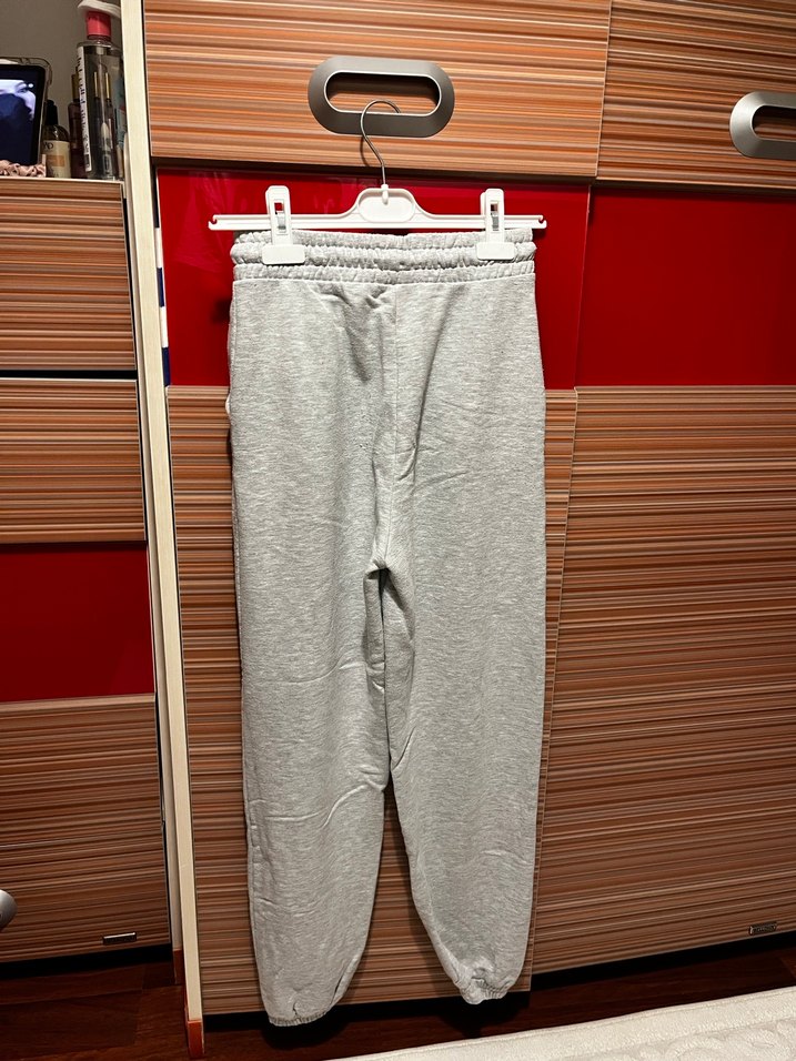 Gri Kadın Midi Sweatpants Rahat Kesim - Görsel 4