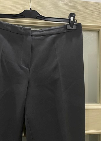 Gri Kadın Kumaş Pantolon, Kemerli, Normal Boy - Görsel 2