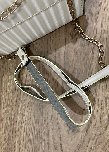 Nakışlı Bej Kadın Portföy Çanta - Görsel 5