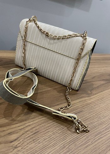 Nakışlı Bej Kadın Portföy Çanta - Görsel 6