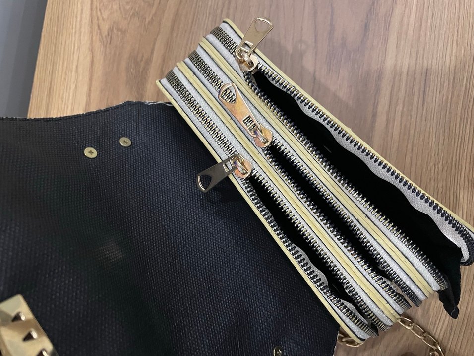 Nakışlı Bej Kadın Portföy Çanta - Görsel 2