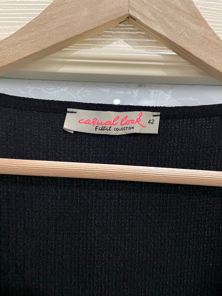 Siyah V Yaka Uzun Kadın Tulum - Görsel 2