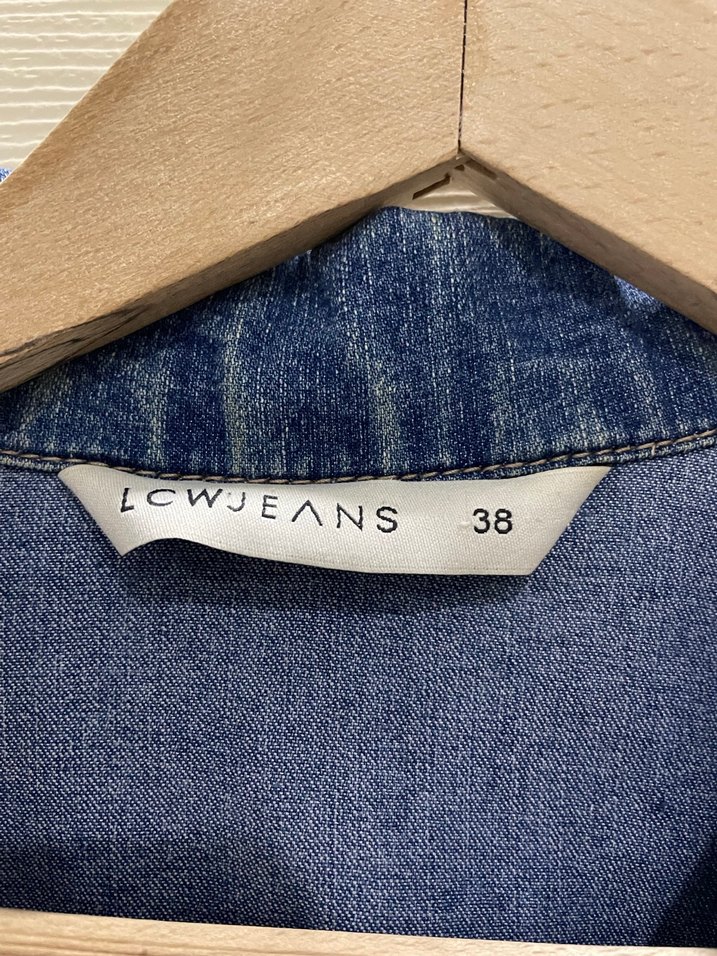 Düğmeli Mavi Kadın Denim Ceket - Görsel 2