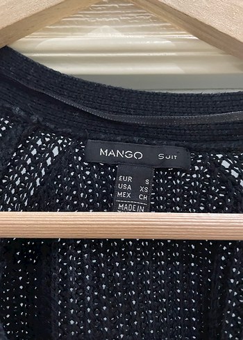 Siyah V Yaka Örgü Kadın Kazak - Görsel 2