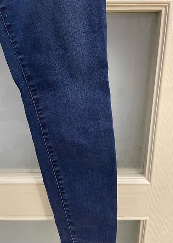 Lacivert Midi Boy Kadın Kot Pantolon - Görsel 3