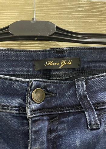 Lacivert Midi Boy Kadın Kot Pantolon - Görsel 2