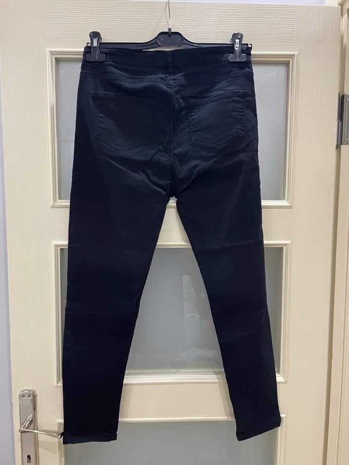 Erkek Siyah Kemerli Regular Fit Denim Pantolon - Görsel 3