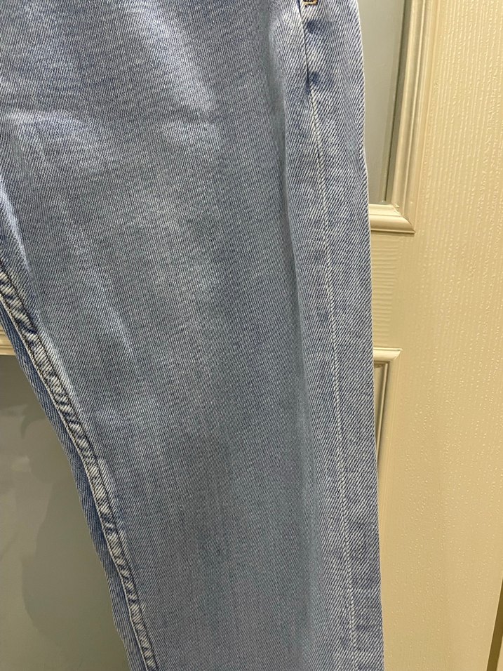 Zara Kadın Mavi Denim Rahat Kesim Kot Pantolon - Görsel 2