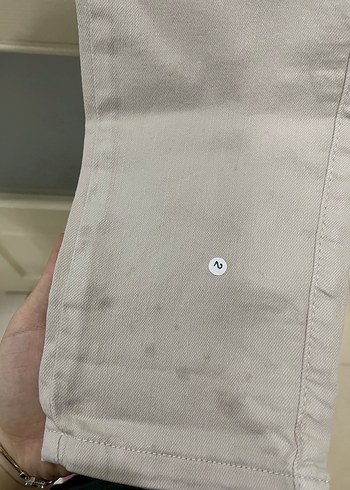 Kemerli Bej Midi Kadın Kumaş Pantolon - Görsel 3