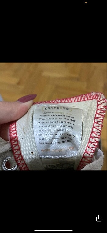 37,5 Beden kırmızı Renk Kırmızı converse