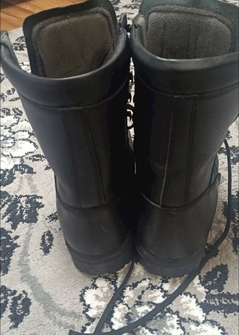 Siyah Deri Bağcıklı Gotik Erkek Botları - Görsel 3