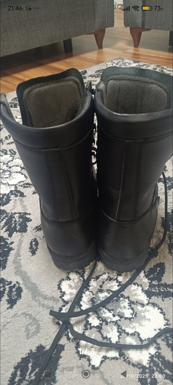 Siyah Deri Bağcıklı Gotik Erkek Botları - Görsel 3