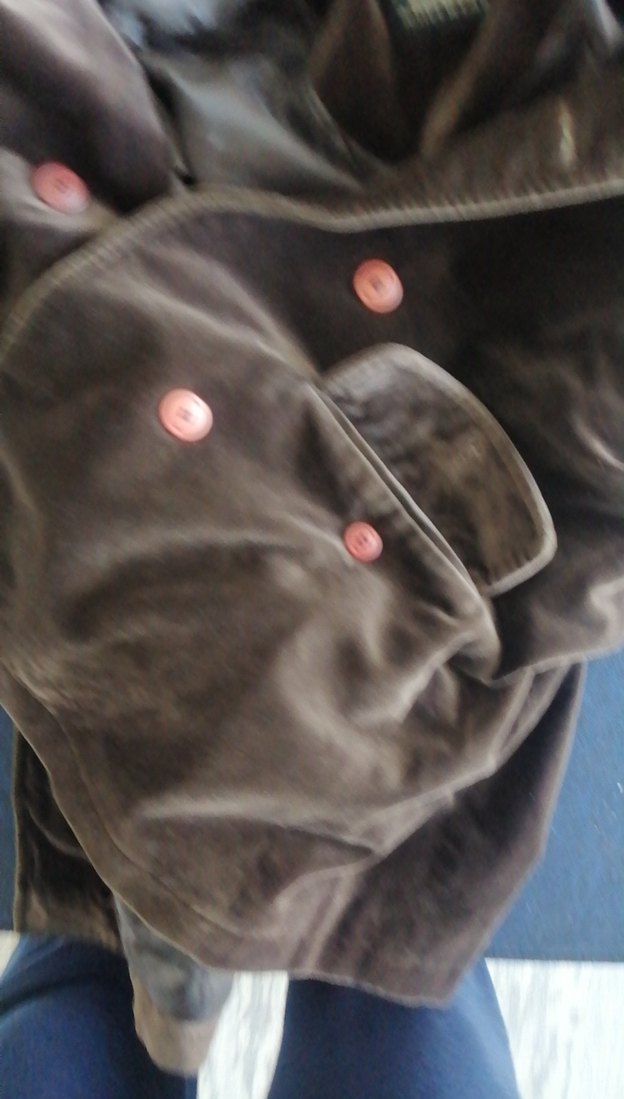 Düğmeli Kahverengi Süet Midi Ceket - Görsel 4