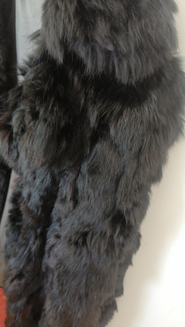 Gerçek siyah vizon kısa Kürk - Görsel 2