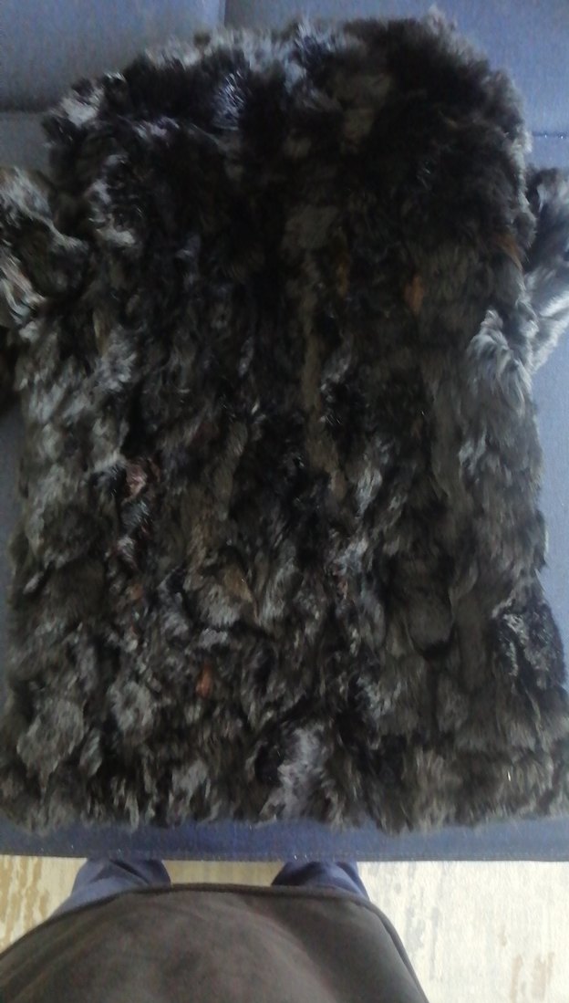 Gerçek siyah vizon kısa Kürk - Görsel 4