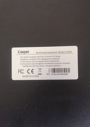 Gri Casper Kablolu Klavye - Görsel 2