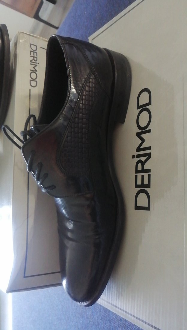 Siyah Deri Erkek Klasik Bağcıklı Ayakkabı - Görsel 2