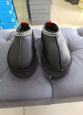 39 Beden UGG TAZZ slipper PLATFORM Siyah cilt 