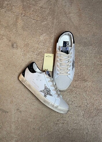 38 Beden GOLDEN GOOSE DELUXE SİYAH GÜMÜŞ