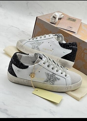 GOLDEN GOOSE DELUXE SİYAH GÜMÜŞ