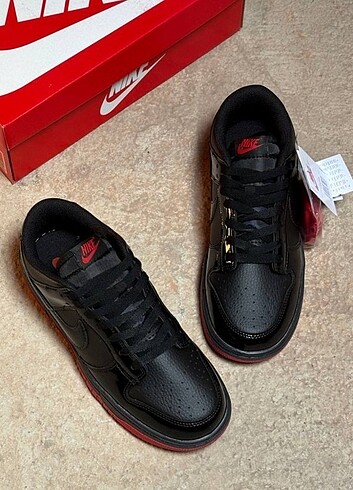 36 Beden Nike dunk low siyah rugan