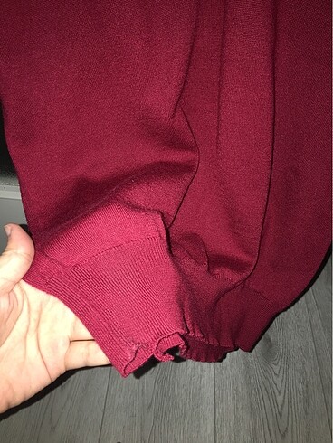 xl Beden bordo Renk İkili kazak