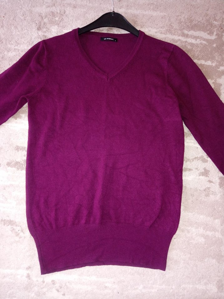 Bershka marka Çizgili Renkli Kadın Triko Kazak - Görsel 5