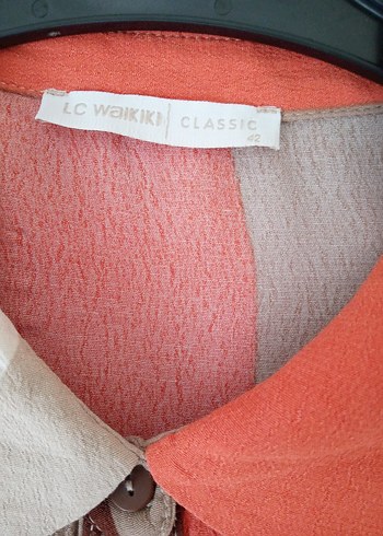 Kırmızi lacivert Kareli Düğmeli Kadın Gömlek - Görsel 9