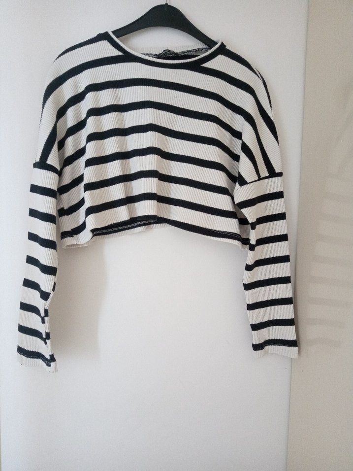 Pembe V Yaka Uzun Kollu Triko Kadın Kazak - Görsel 5