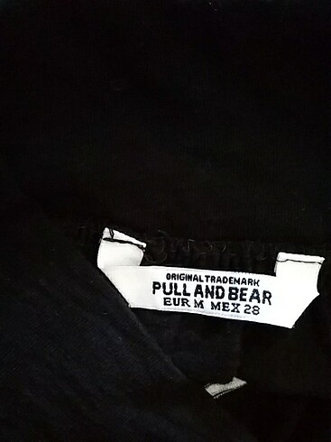 Pull and Bear Çizgili siyah etek