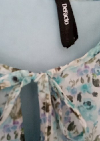 De facto Turkuaz Bohem Uzun Kollu Uzun Elbise - Görsel 3