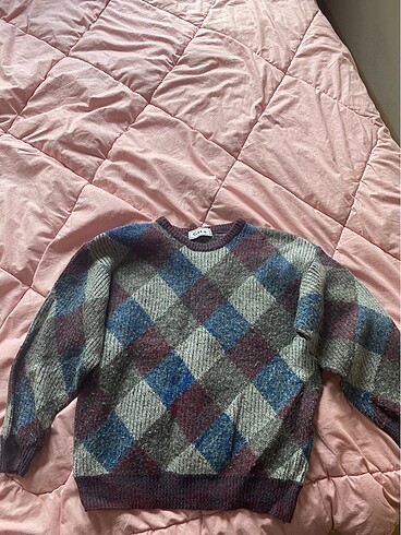 l Beden mavi Renk Vintage Kazak