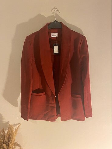 Yeni etiketli bordo blazer ceket