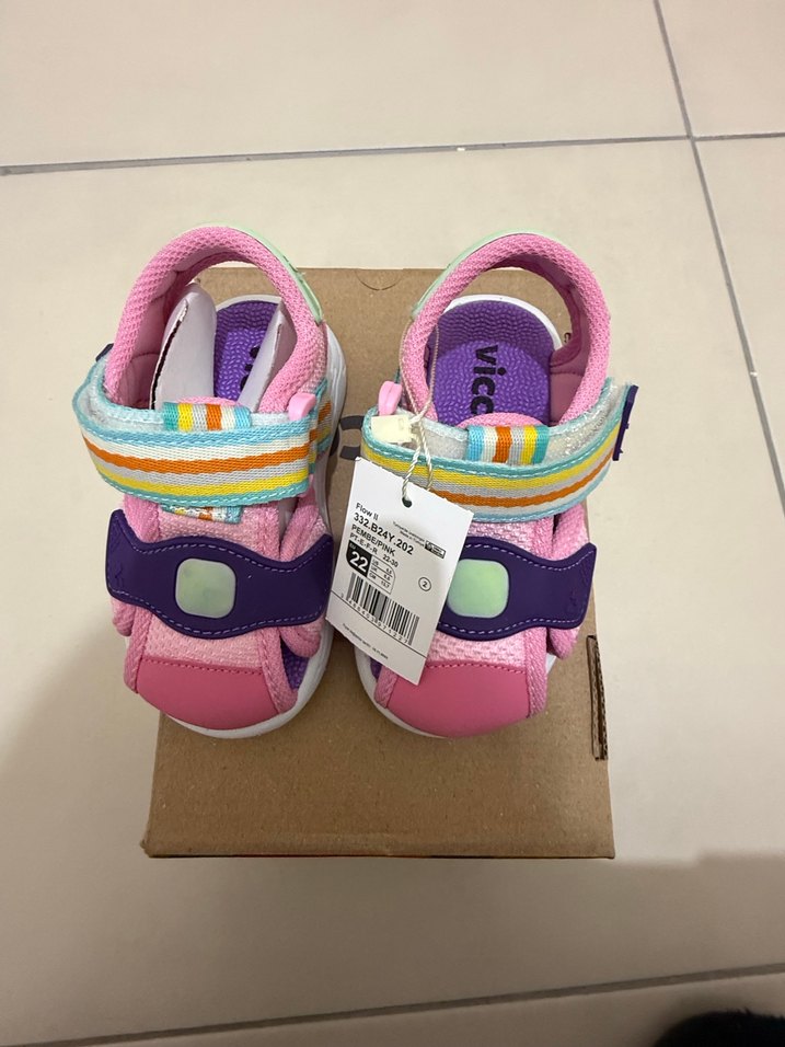 Renkli Bağcıksız Kız Çocuk Sandalet - Görsel 2