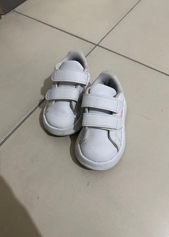 Kız Çocuk Beyaz Cırt Cırtlı Spor Ayakkabı - Görsel 3