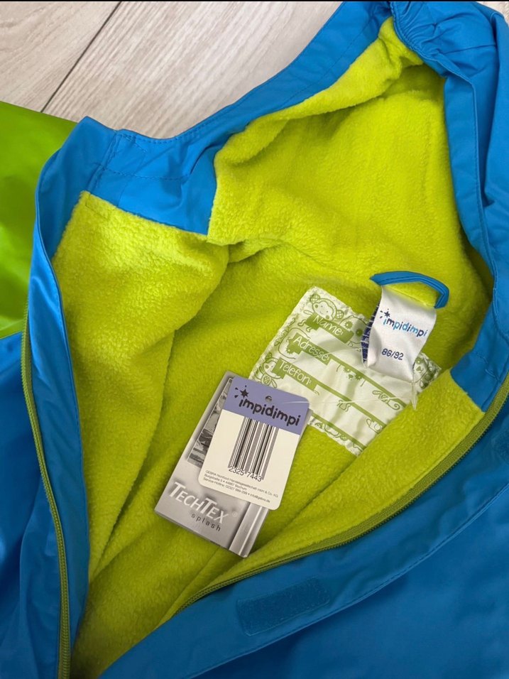 Kapüşonlu Mavi-Yeşil Erkek Çocuk Tulum - Görsel 2