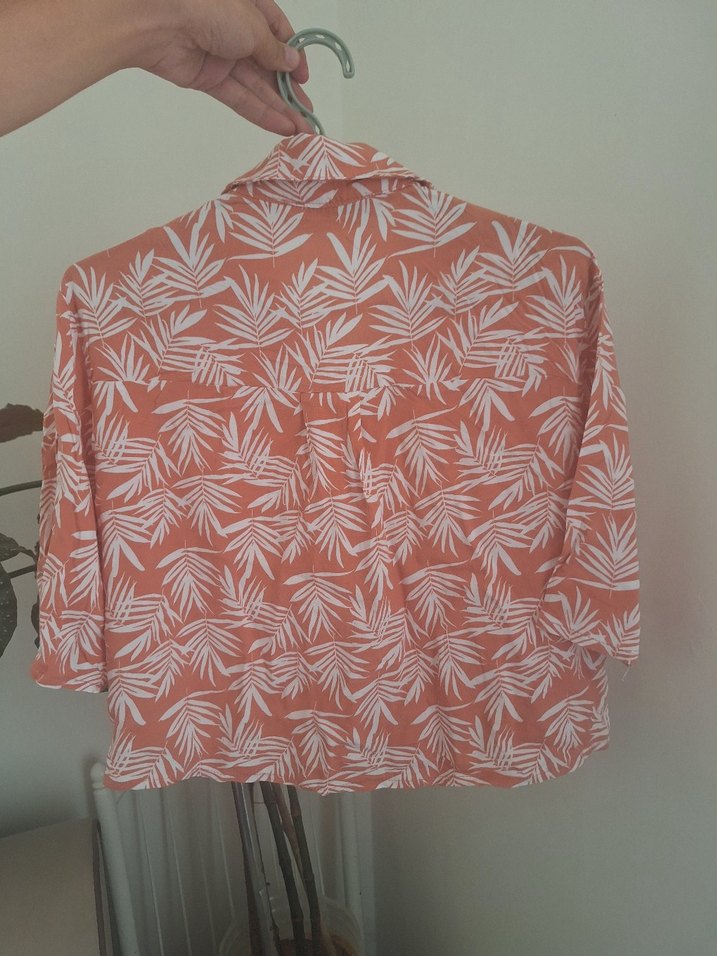 Düğmeli Kısa Kollu Gömlek - Görsel 4