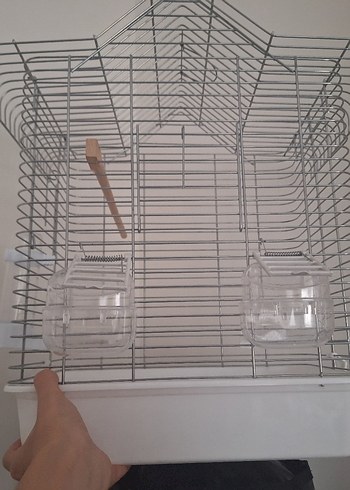 Gri çelik Kuş Kafesi - Görsel 4