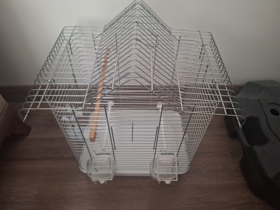 Gri çelik Kuş Kafesi - Görsel 2