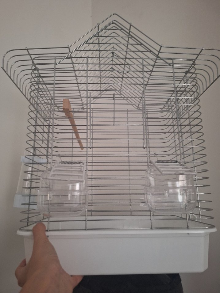 Gri çelik Kuş Kafesi - Görsel 3