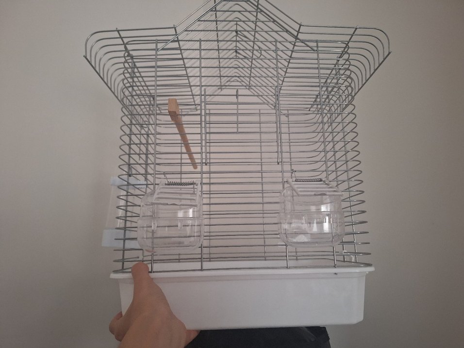 Gri çelik Kuş Kafesi - Görsel 4