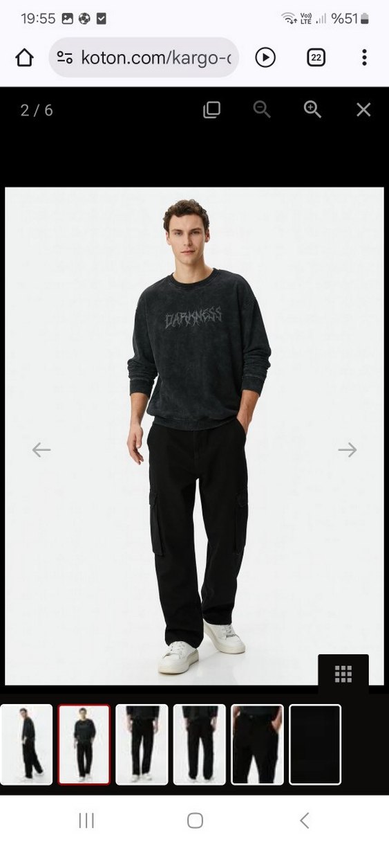 Siyah Regular Fit Erkek Pantolon - Görsel 3