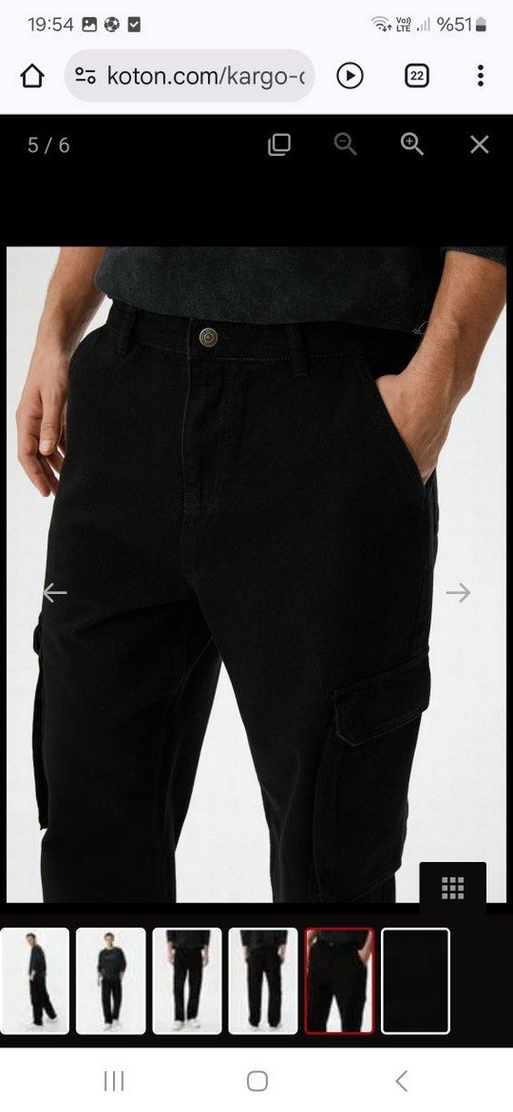 Siyah Regular Fit Erkek Pantolon - Görsel 5